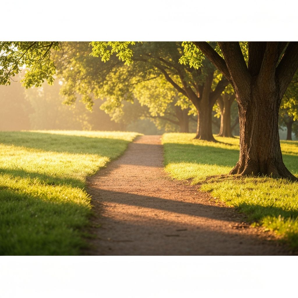 Gentle upward path in nature